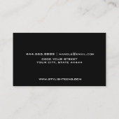 Aangepaste zwarte Gold Accent - Zakelijke auto Visitekaartje (Achterkant)