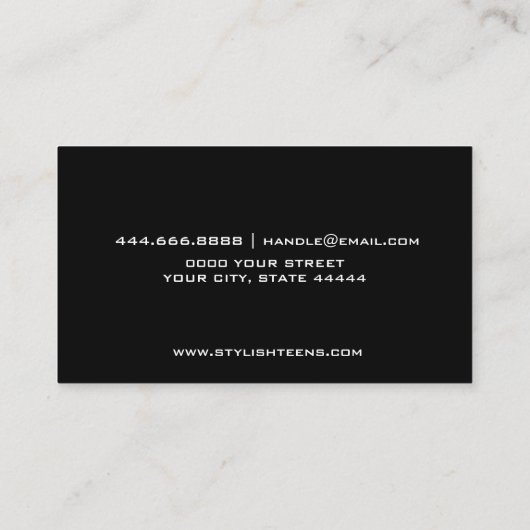 Aangepaste zwarte Gold Accent - Zakelijke auto Visitekaartje (Achterkant)