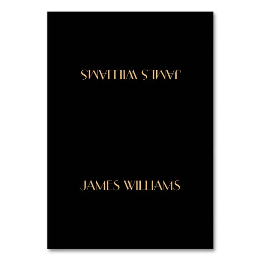 Aangepaste zwarte gouden Gastby Art Deco Place Car Kaart (Voorkant)