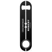 Aangepaste zwarte Groomsman Bar Key Bottle Opener Speed Flessenopener (Voorkant)