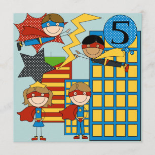 Aangepaste zwarte haarjongen Super Hero Birthday n Kaart