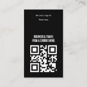 Aangepaste zwarte Instagram fotorooster collage Visitekaartje (Achterkant)