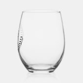 Aangepaste zwarte kalligrafie paar namen Initialen Wijnglas Zonder Voet (Links)