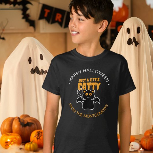 Aangepaste Zwarte Kat Grappig Quote Halloween Part T-shirt