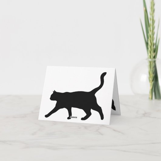 Aangepaste zwarte kat-Kaart Bedankkaart (Achterkant)