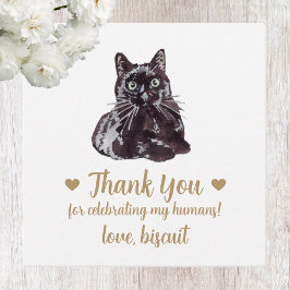 Aangepaste Zwarte Kat Trouwgunst Labels