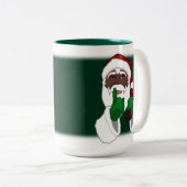 Aangepaste zwarte kerstbeker voor de Mokken van de (Voorkant rechts)