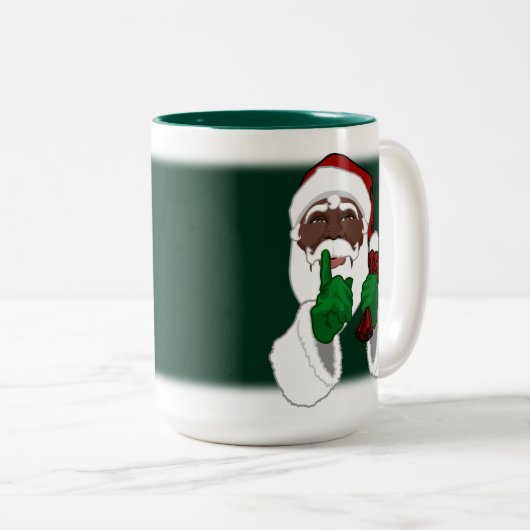 Aangepaste zwarte kerstbeker voor de Mokken van de (Voorkant rechts)