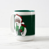 Aangepaste zwarte kerstbeker voor de Mokken van de (Voorkant links)