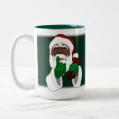 Aangepaste zwarte kerstbeker voor de Mokken van de (Links)