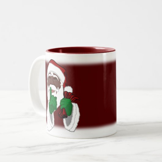 Aangepaste zwarte kerstbeker voor de Mokken van de (Voorkant links)