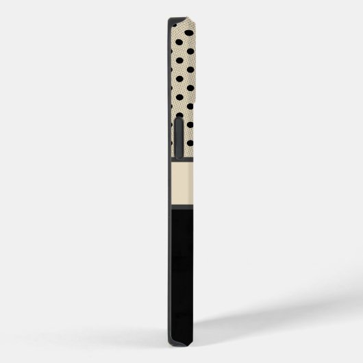 Aangepaste zwarte klassieke Stippen telefoontas Case-Mate iPhone Case (Achterkant / Rechts)