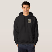 Aangepaste zwarte kleur Lion Elegant Moderne Sjabl Hoodie (Voorkant volledig)