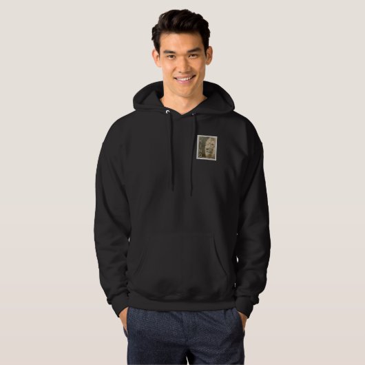 Aangepaste zwarte kleur Lion Elegant Moderne Sjabl Hoodie (Voorkant volledig)