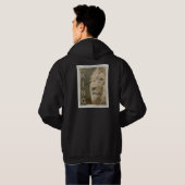 Aangepaste zwarte kleur Lion Elegant Moderne Sjabl Hoodie (Achterkant volledig)