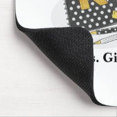 Aangepaste zwarte kleuterschool leraar waardering muismat (Hoek)