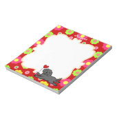 Aangepaste zwarte labrador puppy notitieblok (Linkerzijde)