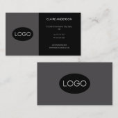 Aangepaste, zwarte Logo Visitekaartje (Voorkant / Achterkant)