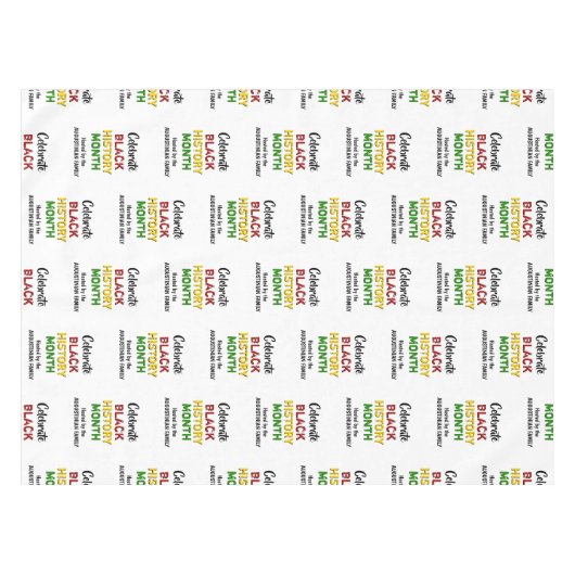 AANGEPASTE ZWARTE MAAND TAFELKLEED (Voorkant (Horizontaal))