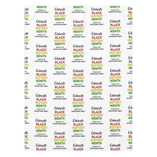 AANGEPASTE ZWARTE MAAND TAFELKLEED (Voorkant)