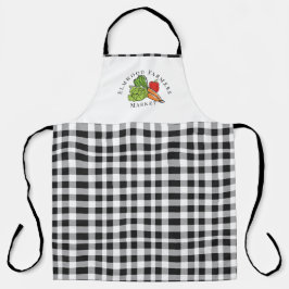 Aangepaste zwarte markt voor groenten en fruit schort