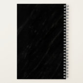 Aangepaste zwarte marmer Business Logo Employee Na Notitieboek (Achterkant)