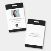 Aangepaste Zwarte Medische Ziekenhuis werknemer Fo Badge (Voor- en achterkant)
