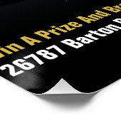 Aangepaste Zwarte Moderne Biljart Toernooi Bar Perfect Poster (Hoek)