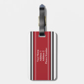 Aangepaste zwarte modulestrips bagagelabel (Achterkant verticaal)