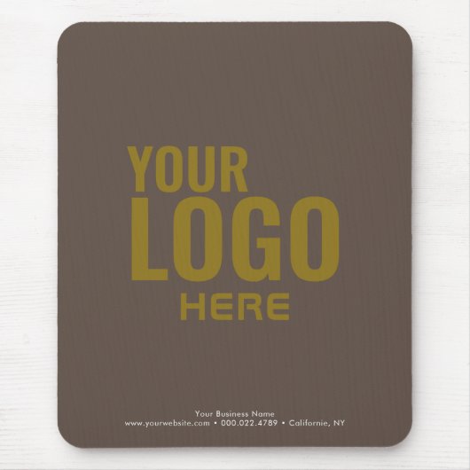 Aangepaste zwarte Muismat voor zakelijke Logo (Voorkant)