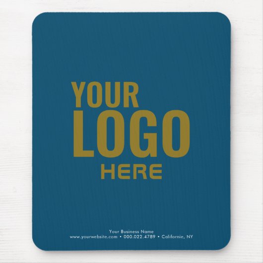 Aangepaste zwarte Muismat voor zakelijke Logo (Voorkant)