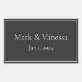 Aangepaste zwarte naam en datum Sticker (Voorkant)