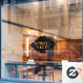 Aangepaste zwarte penseel Lijst Lenteverkoop winke Raamsticker (Cafe Raam)