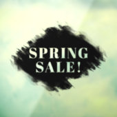 Aangepaste zwarte penseel Lijst Lenteverkoop winke Raamsticker (Vel 3)