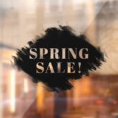 Aangepaste zwarte penseel Lijst Lenteverkoop winke Raamsticker (Vel 2)