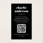 Aangepaste zwarte profielkaarten met hoofdrolspele visitekaartje (Achterkant)