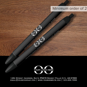 Aangepaste zwarte promotiepen met Logo Inkt Pen