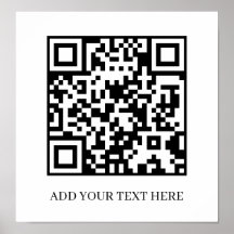 Aangepaste Zwarte QR-code | Minimalistische Tekstw