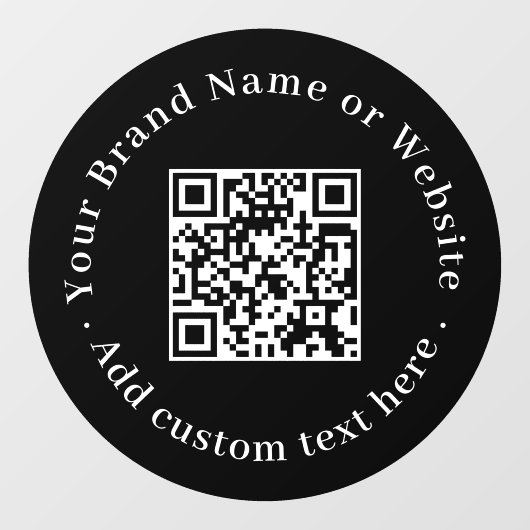 Aangepaste Zwarte QR-code | Moderne Zakelijke Weer Raamsticker (Vel)