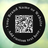 Aangepaste Zwarte QR-code | Moderne Zakelijke Weer Raamsticker (Vel 3)