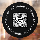 Aangepaste Zwarte QR-code | Moderne Zakelijke Weer Raamsticker (Vel 2)