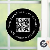 Aangepaste Zwarte QR-code | Moderne Zakelijke Weer Raamsticker (Huis)