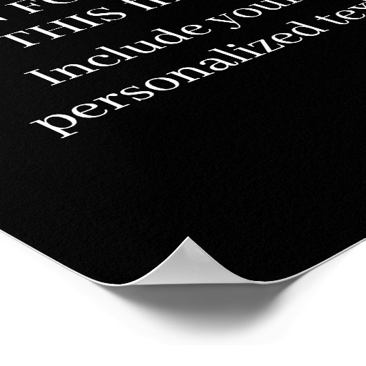 Aangepaste zwarte QR-code | Professioneel bedrijf Poster (Hoek)