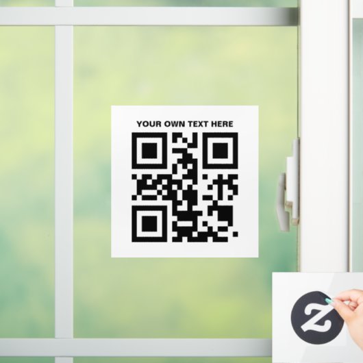 Aangepaste zwarte QR-code Raamsticker (Huis)