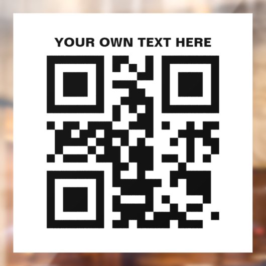 Aangepaste zwarte QR-code Raamsticker (Vel 2)