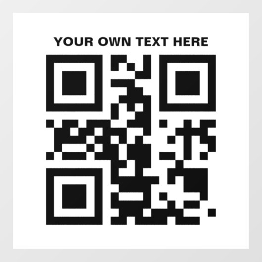 Aangepaste zwarte QR-code Raamsticker (Vel)