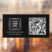 Aangepaste zwarte QR-code | Toegangscontrole-displ Raamsticker (Vel 2)