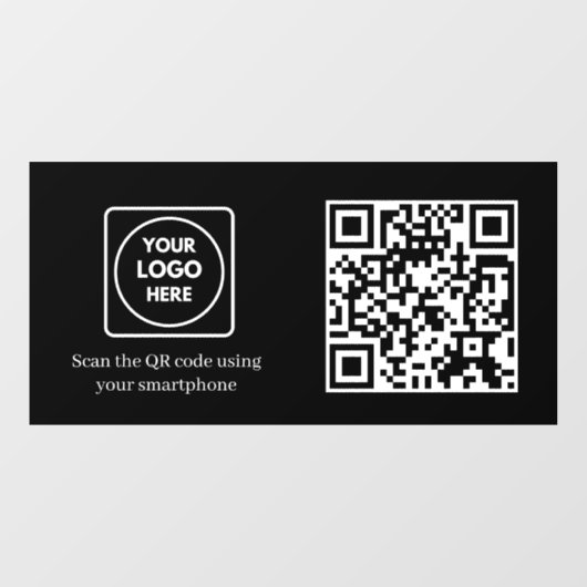 Aangepaste zwarte QR-code | Toegangscontrole-displ Raamsticker (Vel)