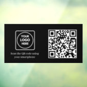 Aangepaste zwarte QR-code | Toegangscontrole-displ Raamsticker (Vel 3)