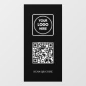 Aangepaste zwarte QR-code | Toegangscontrole-displ Raamsticker (Vel)
